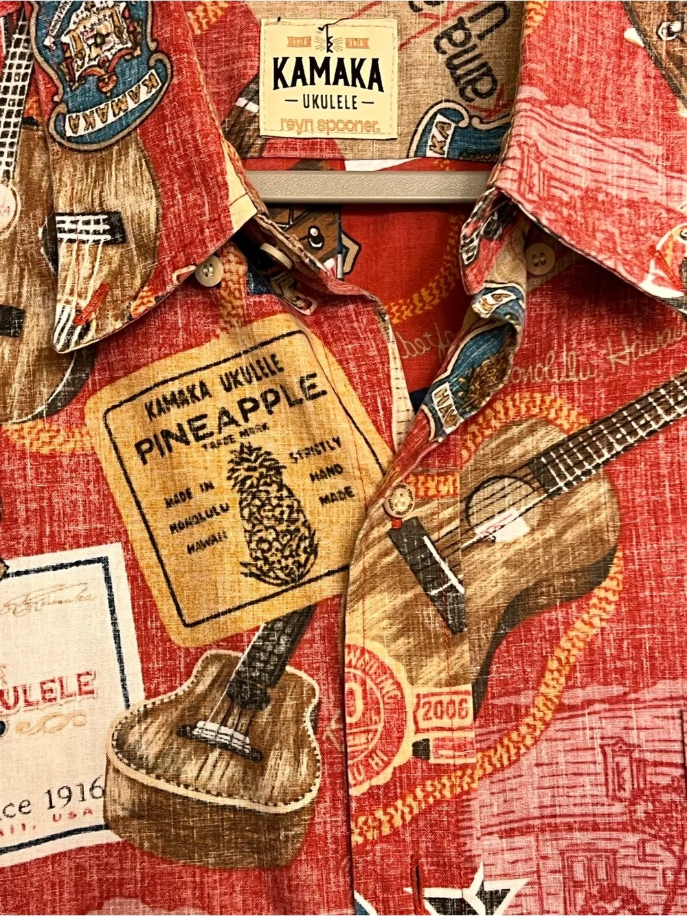 Reyn Spooner x Kamaka Ukulele Long Sleeve Button Down Shirt